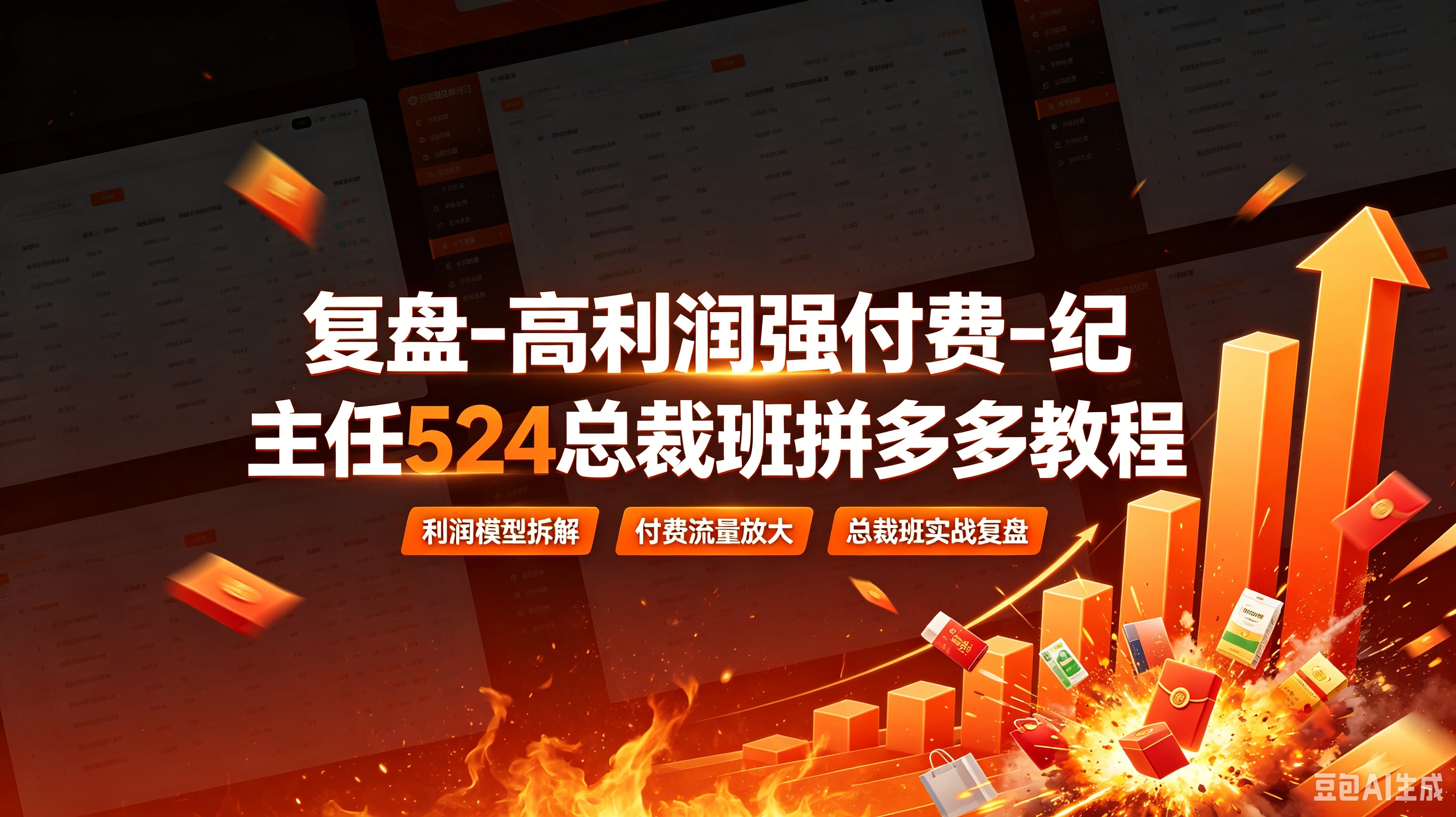 【精】复盘-高利润强付费-纪主任524总裁班拼多多教程