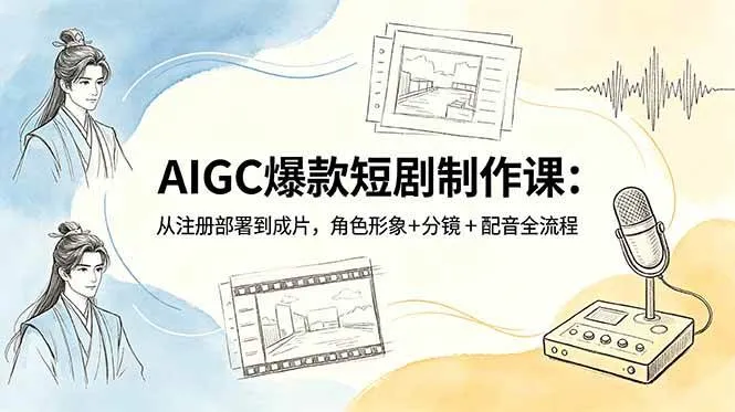 【精】AIGC爆款短剧制作课:从注册部署到成片,角色形象+分镜+配音全流程 【精】AIGC爆款短剧制作课:从注册部署到成片,角色形象+分镜+配音全流程