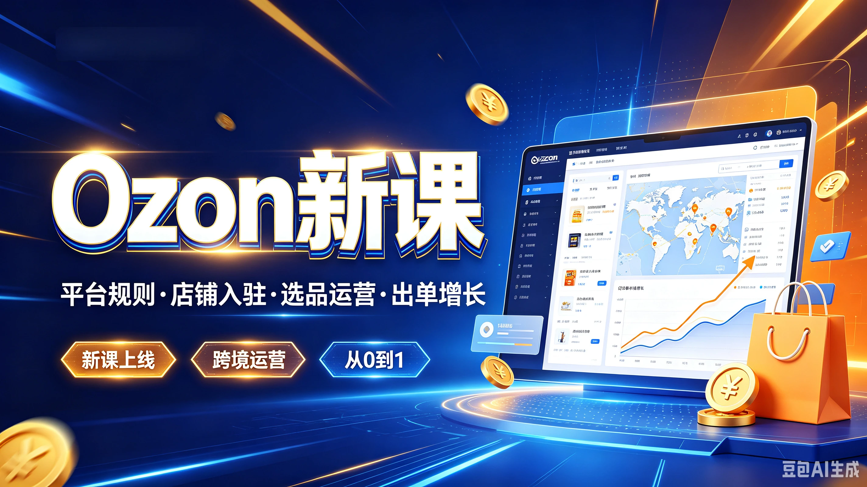 【精】Ozoni新课,平台规则·店铺入驻·选品运营·出单增长,新课上线、跨境运营、从0到1 【精】Ozoni新课,平台规则·店铺入驻·选品运营·出单增长,新课上线、跨境运营、从0到1