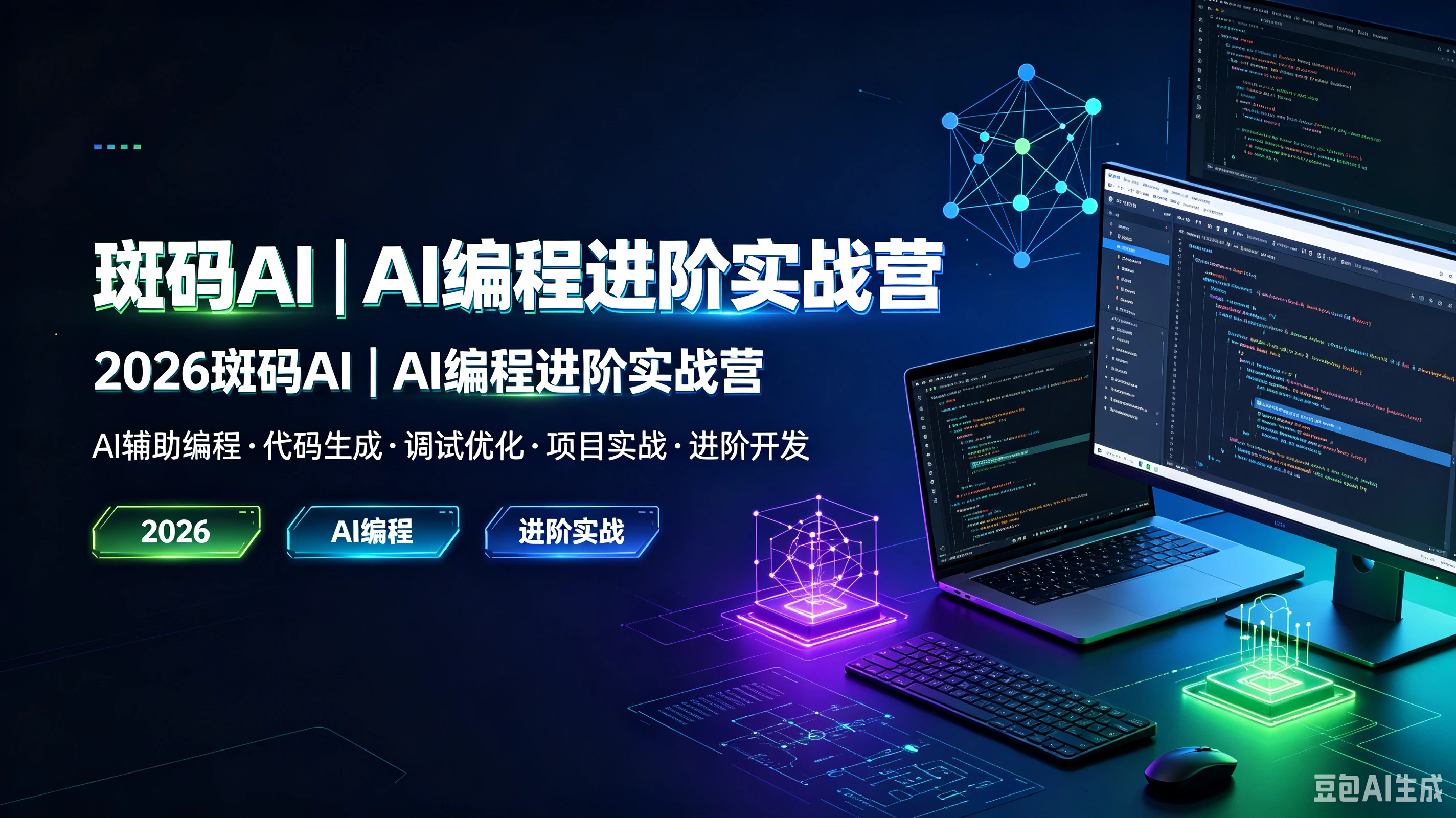 【精】斑码AI|AI编程进阶实战营,2026斑码AI|AI编程进阶实战营,AI辅助编程、代码生成、调试优化、项目实战、进阶开发 【精】斑码AI|AI编程进阶实战营,2026斑码AI|AI编程进阶实战营,AI辅助编程、代码生成、调试优化、项目实战、进阶开发