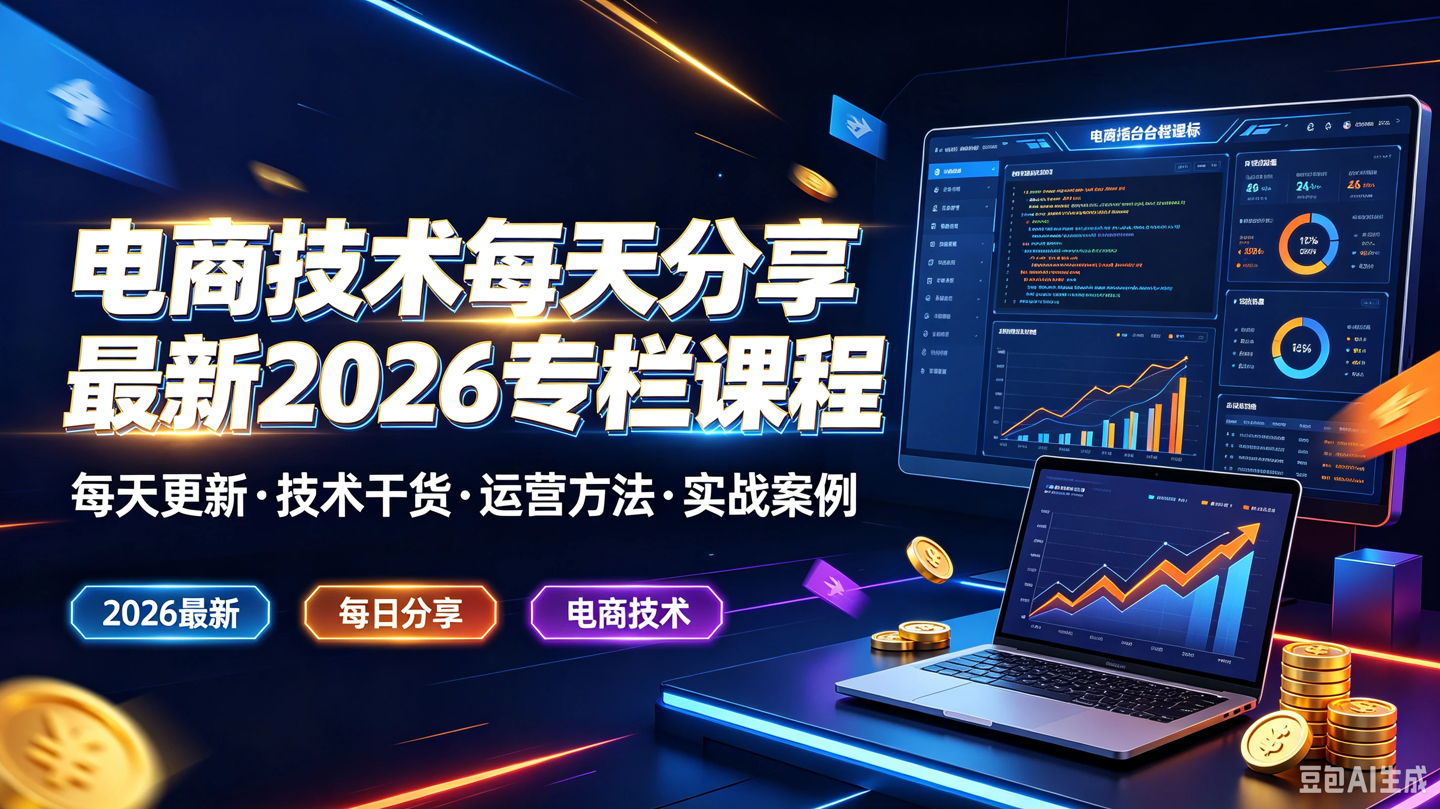 【精】电商技术每天分享最新2026专栏课程,每天更新·技术干货·运营方法·实战案例,2026最新、每日分享、电商技术 【精】电商技术每天分享最新2026专栏课程,每天更新·技术干货·运营方法·实战案例,2026最新、每日分享、电商技术