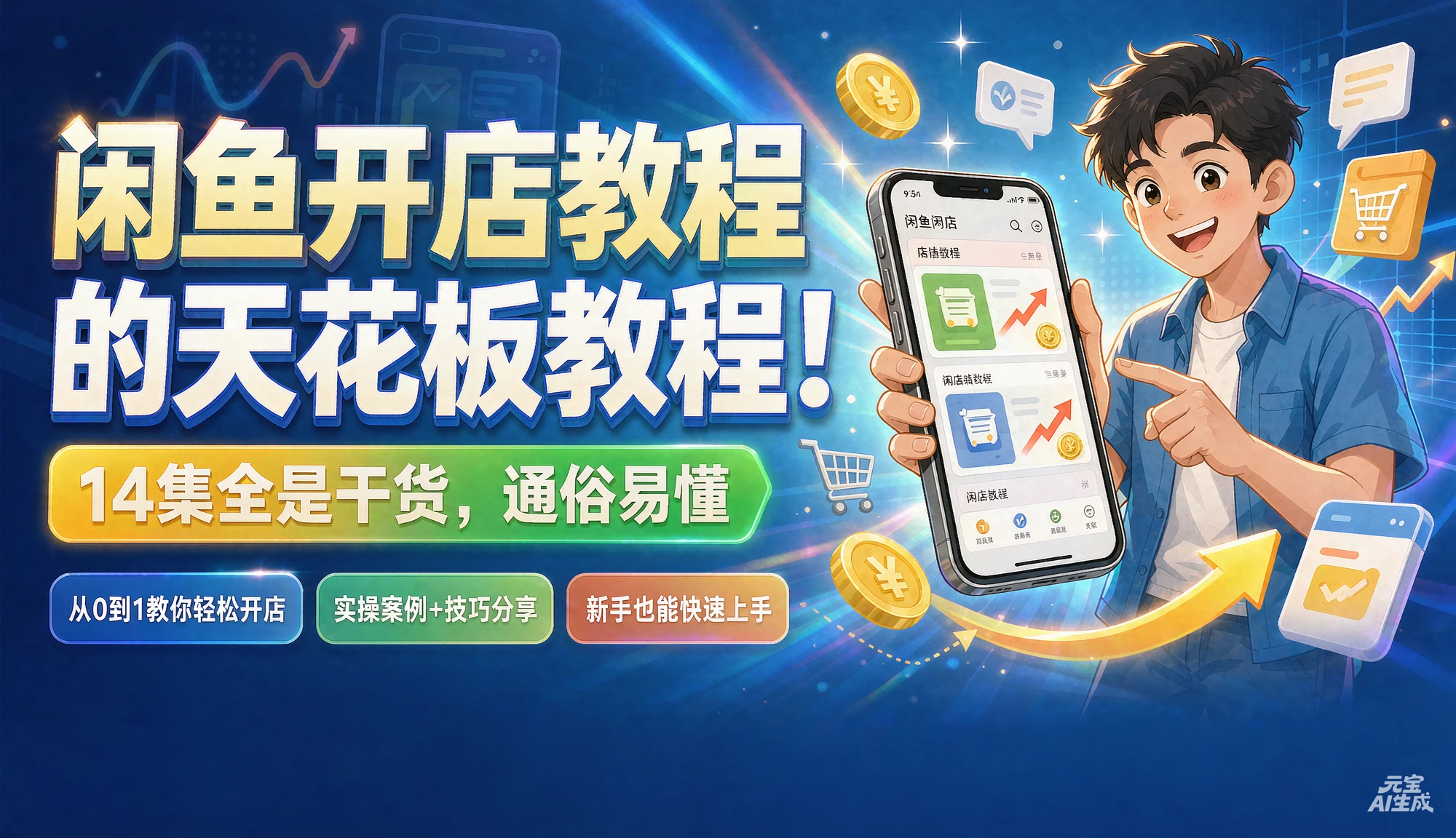 【精】闲鱼开店教程的天花板教程!14集全是干货,通俗易懂
