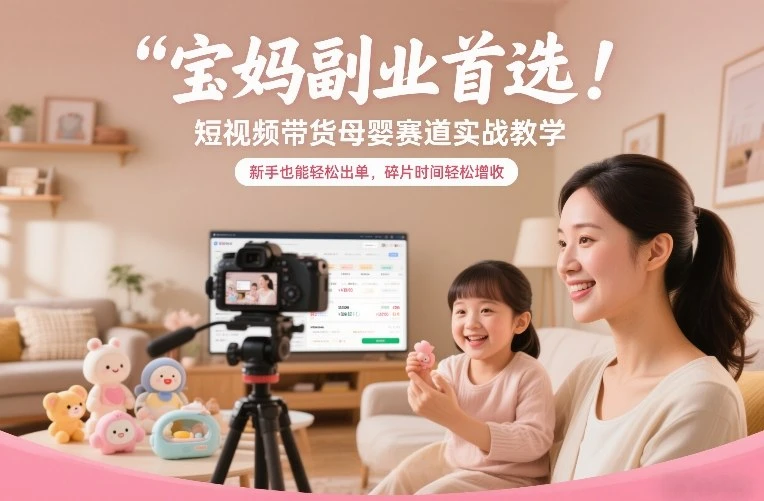 【精】宝妈副业首选!短视频带货母婴赛道实战教学,新手也能轻松出单,碎片时间轻松增收 【精】宝妈副业首选!短视频带货母婴赛道实战教学,新手也能轻松出单,碎片时间轻松增收