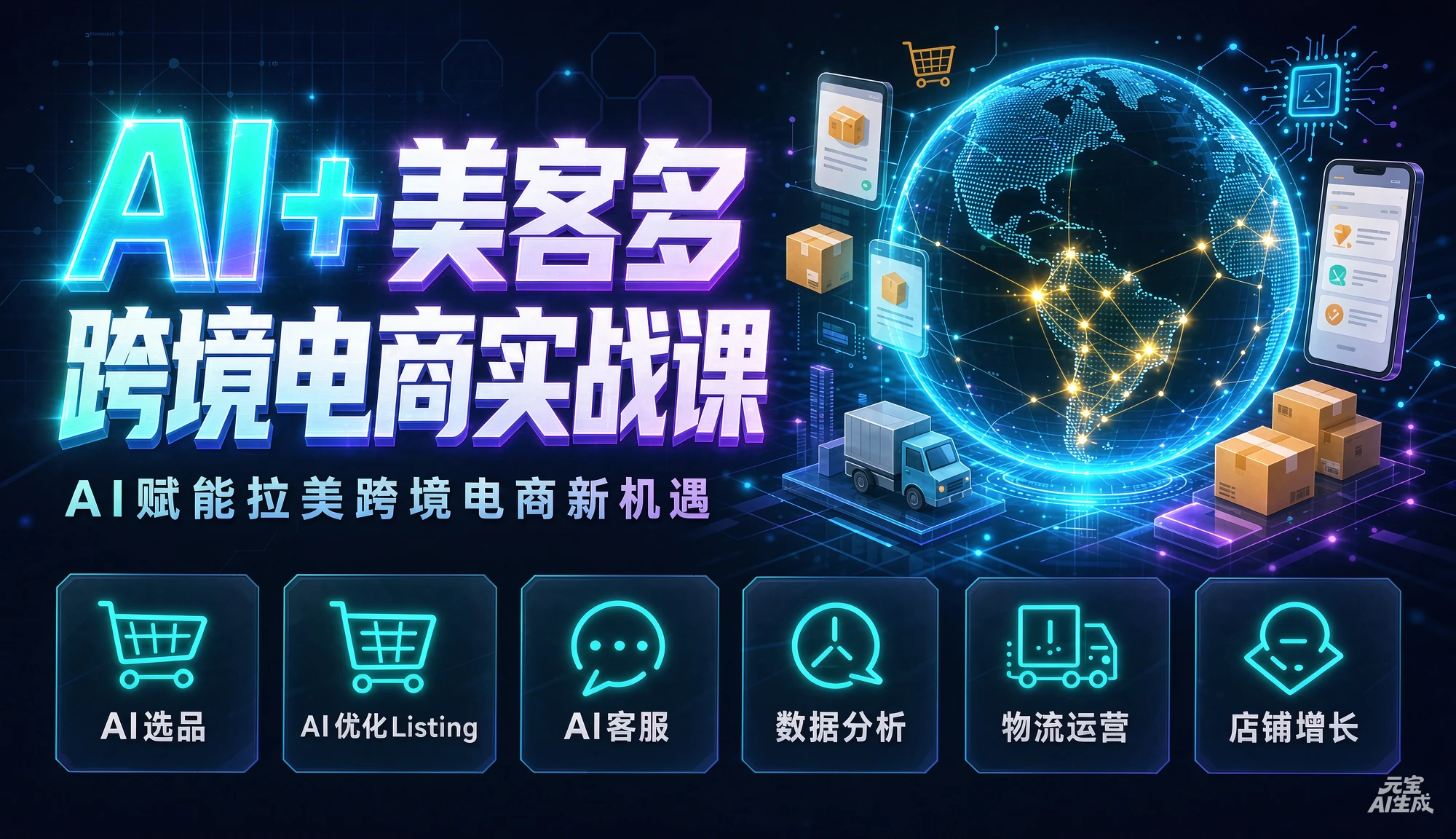 【精】AI+美客多跨境电商实战课,从小白到高手,你也可以成为美客多跨境电商的运营专家