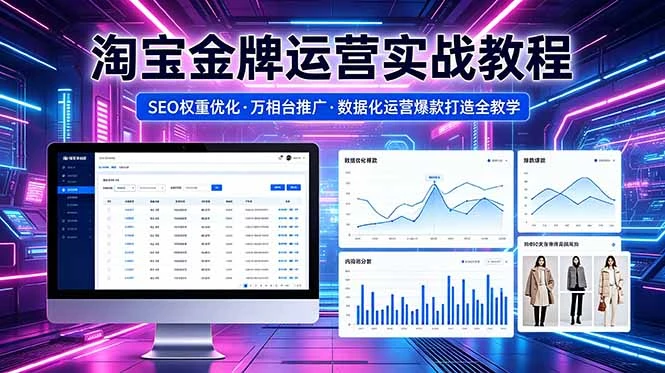 【精】2026 淘宝金牌运营实战教程,SEO权重优化万相台推广,数据化运营爆款打造全教学