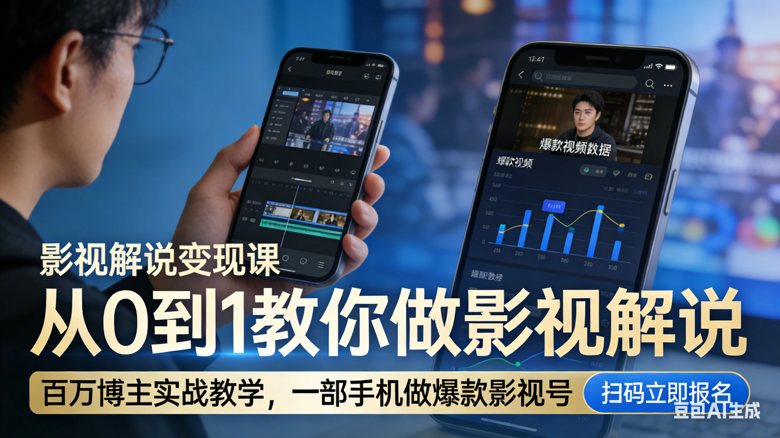 【精】影视解说变现课！百万博主实战教学，一部手机做爆款影视号