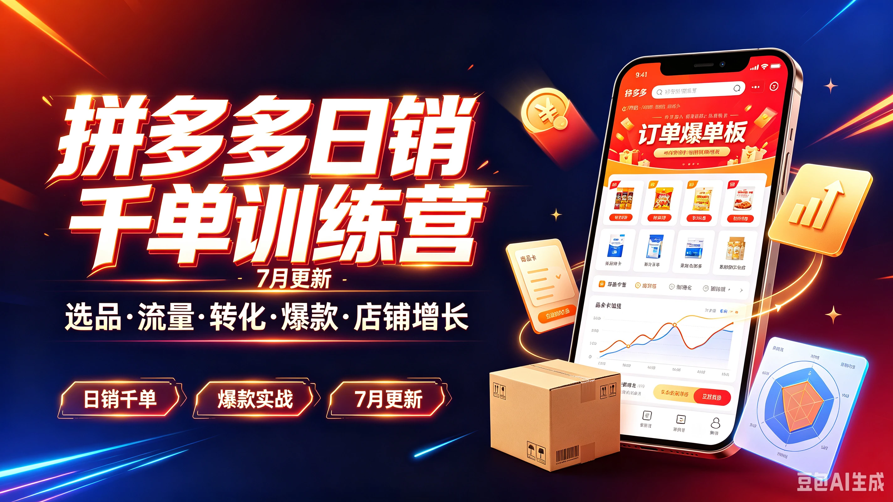 【精】拼多多日销千单训练营,7月更新选品·流量·转化·爆款·店铺增长,日销千单、爆款实战、7月更新 【精】拼多多日销千单训练营,7月更新选品·流量·转化·爆款·店铺增长,日销千单、爆款实战、7月更新