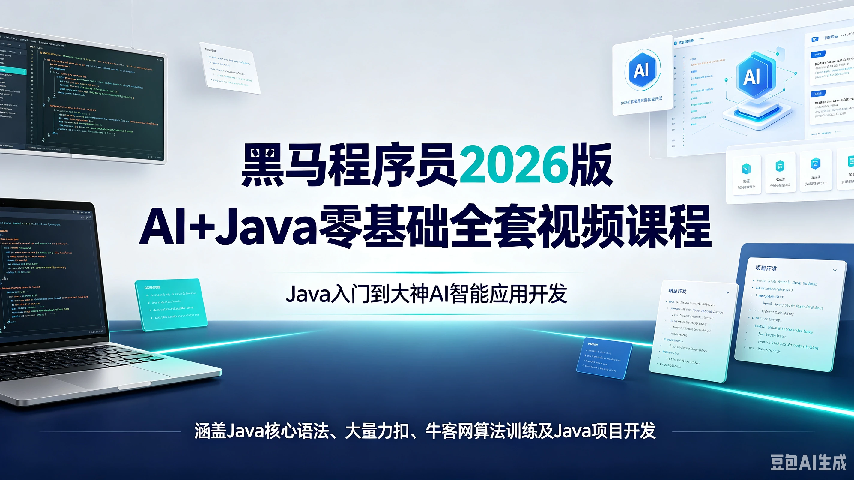 【精】黑马程序员2026版AI+Java零基础全套视频课程,Java入门到大神AI智能应用开发,涵盖Java核心语法、大量力扣、牛客网算法训练及Java项目开发 【精】黑马程序员2026版AI+Java零基础全套视频课程,Java入门到大神AI智能应用开发,涵盖Java核心语法、大量力扣、牛客网算法训练及Java项目开发