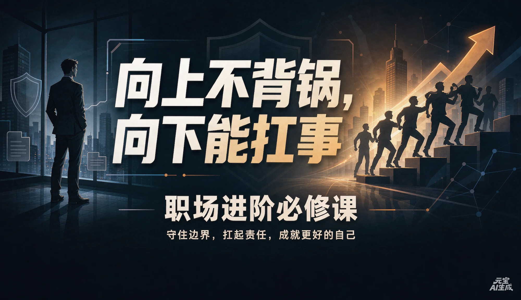 【精】向上不背锅,向下能扛事 职场进阶必修课