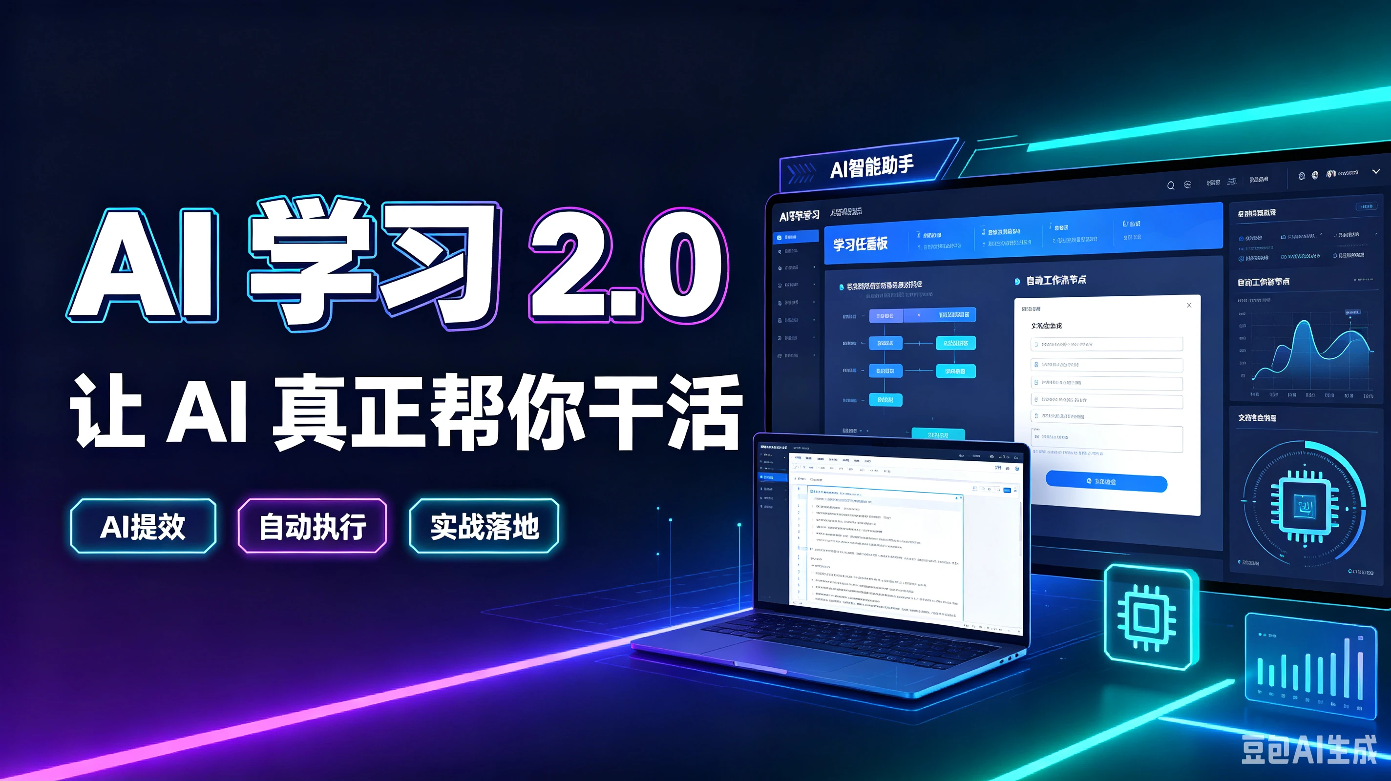 【精】AI学习2.0让AI真正帮你干活，AI提效、自动执行、实战落地