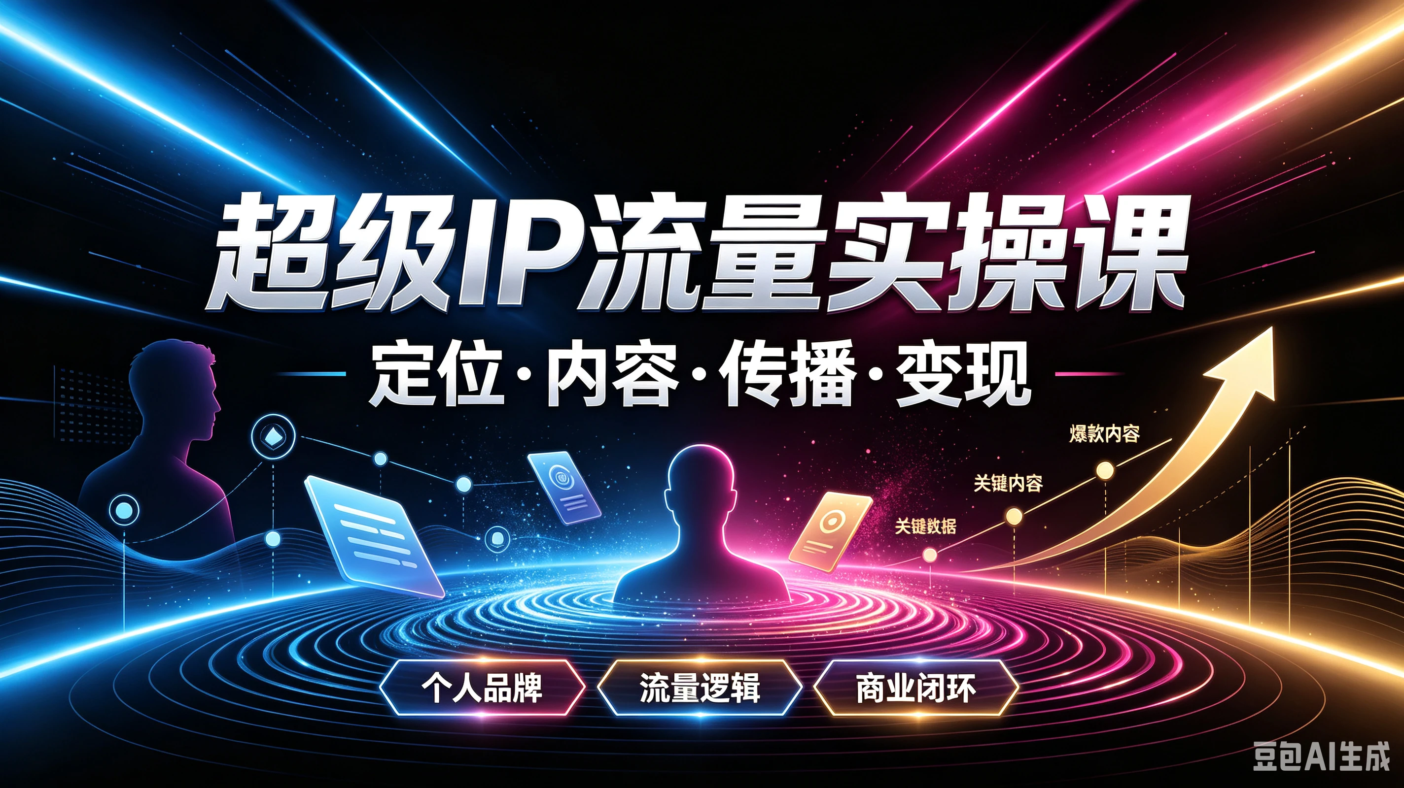 【精】超级IP流量实操课，定位·内容·传播·变现，个人品牌、流量逻辑、商业闭环